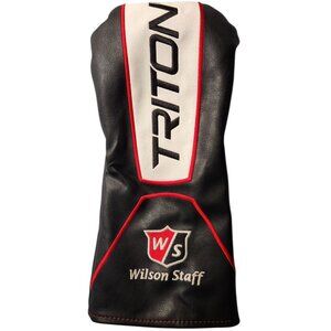 Wilson Staff Triton Driver Golf Club Headcover Head Cover Black White Red 13"